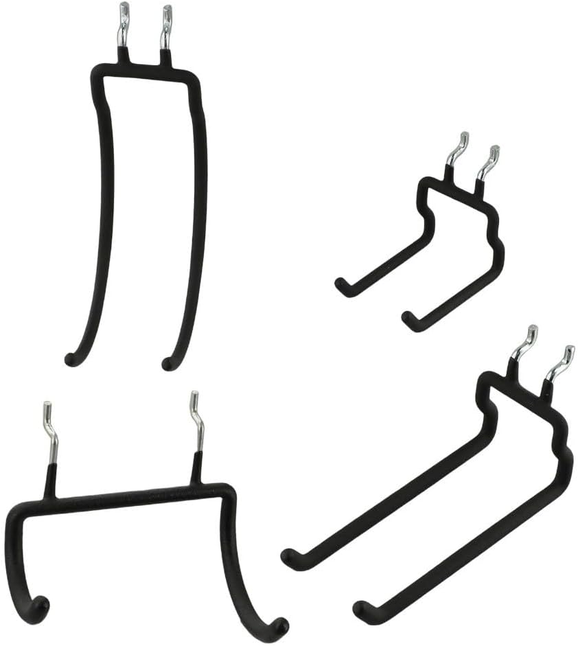 Wall Mounted Pegboard Hooks for Power Tool Storage, Steel Electric Drill Holder and Multi Function Organizer for Garage Shed and Workshop Use (A)