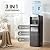 Kismile Water Dispenser with Ice Maker, Top Loading Water Cooler for 3 or 5 Gallon Bottles, 33 lbs/24H Ice, Hot & Cold Water, Child Safety Lock, for Home & Office, Black