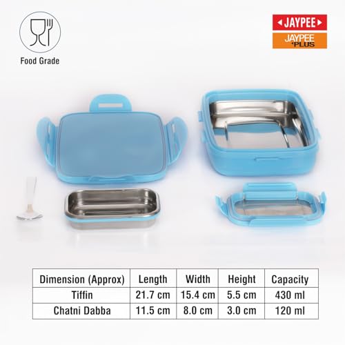 Image of JAYPEE Steel Tek Sr. Insulated Lunch Box Marvel Avenger, Blue, 550 ml | Airtight Tiffin Box for School Kids Inner Stainless Steel |Airtight |Leakproof |100% Food Grade|Bpa Free