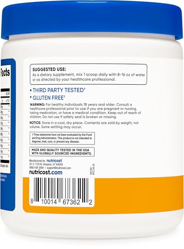 Image of Nutricost EAA Powder 30 Servings, Passion Fruit, Orange, and Guava (POG) | Essential Amino Acids, GMO-Free, Gluten-Free, Vegetarian Friendly