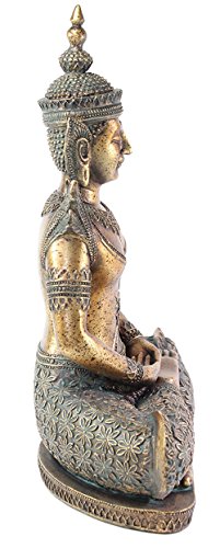 Estatua budista decorativa de resina 12 in bronce miniatura 5