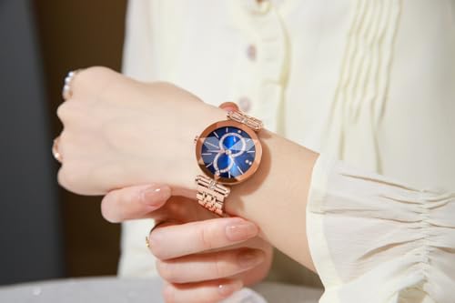Image of Giordano Luxury Watch for Women - Round Diamond Cut Glass Dial, Elegant Stainless Steel Strap with Quartz Movement