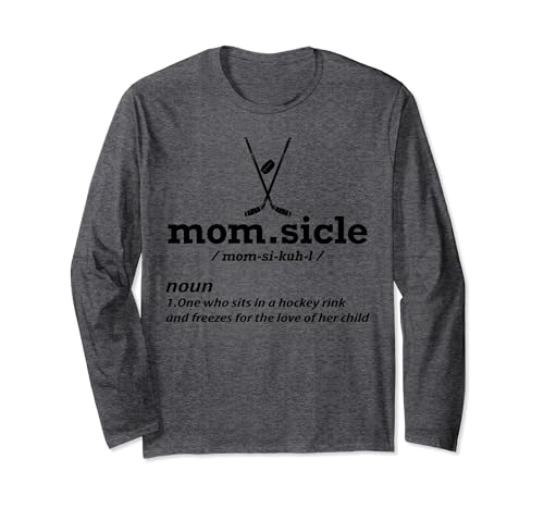 Womens Hockey Mom Momsicle Definition Mothers Day Long Sleeve T-Shirt