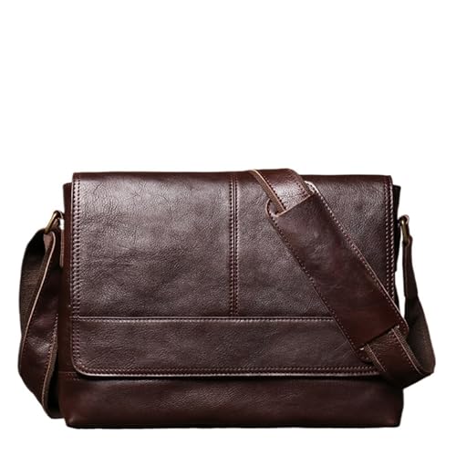 Sac à bandoulière en cuir pour hommes idéal pour les trajets urbains et le bureau au format A4