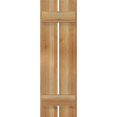 Ekena Millwork RBS06S11X036RWR TimberCraft Two 5 3/8" Boards Spaced Board-n-Batten, Rustic Wood Shutters (Per Pair), 11 1/4"W x 36"H, Rough Sawn Western Red Cedar by Ekena Millwork - Image 5