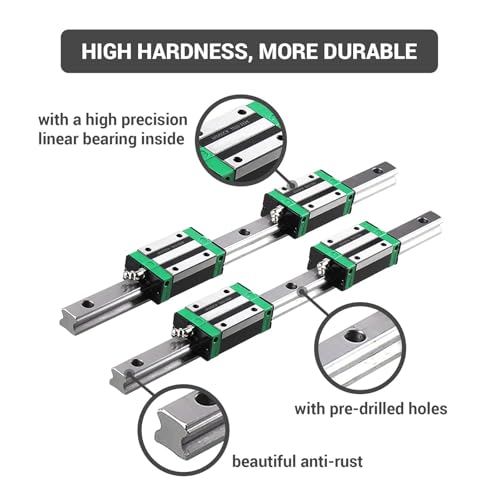 Rieles lineales CNC de movimiento suave con bloques HGH20CA de 700mm 4