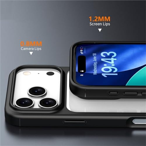 Coque iPhone 17 Pro Max transparente bleue avec support magnétique