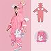 Kids Poncho Raincoats Waterproof Rain Jacket Hooded Toddler Boys Girls Suit Reusable Rainwear All in One Easy to Dry Pink