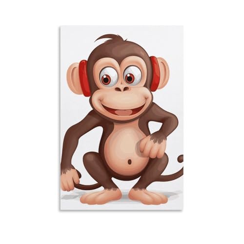Impression sur toile moderne motif singe coquin pour égayer votre décoration