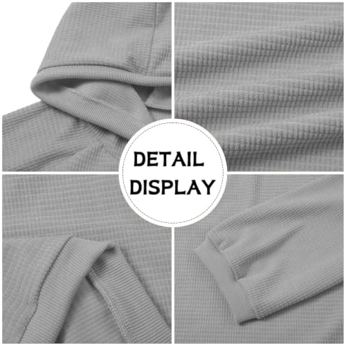 Sudadera gris XXL para hombre con capucha y cremallera cómoda 3