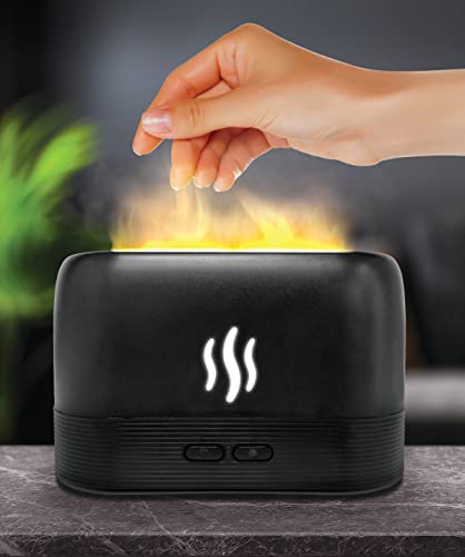 Humidy Flame By Hy-Impact Noiseless Humidifier, Air Diffuser For Home & Office, Portable Aroma Diffuser Great For Yoga Or Relaxation, Essential Oil Diffuser, Led Lighting Is Safe To Touch #TOP2