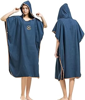 Changing Robe Towel Poncho with Hood for Surfing Swimming Wetsuit Changing,Compact & Light Weight,One Size Fit All