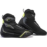 Black Vulcan Ankle Motorcycle Boots 42 Black Yellow (UK 8)