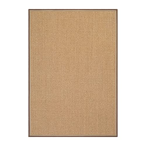 Alfombra de sisal de estilo nórdico personalizable para sala de estar, alfombra antideslizante para dormitorio, oficina, mesa de café (60 x 180 cm, color: A)