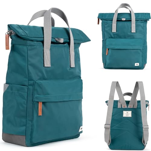 Rolltop Backpack for Men & Women - Medium Nylon Travel Backpack with Multiple Pockets - The Canfield, 16.5x11.8x4.7”