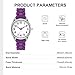 Bisley Women Watch Purple Silicone Strap Arabic Dial Easy to Read Watch