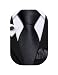 Hi-Tie Black Mens Tie Set Solid Color