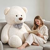 Misscindy Giant Teddy Bear Plush Stuffed Animals for Girlfriend or Kids 47 inch, (White)