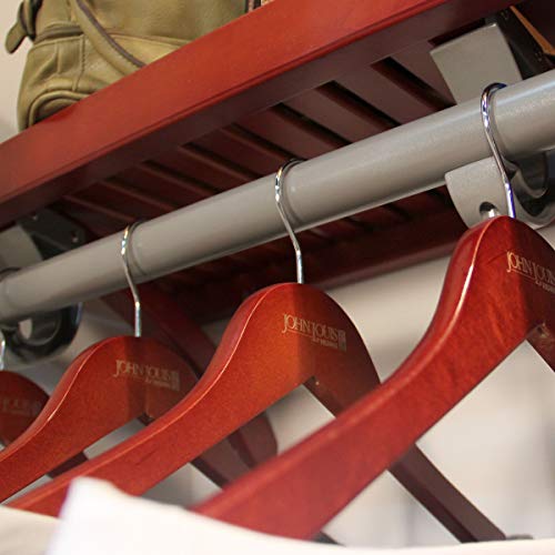 John Louis Home 12-Inch Deep Premier Closet Organizer-Red Mahogany Finish #TOP7