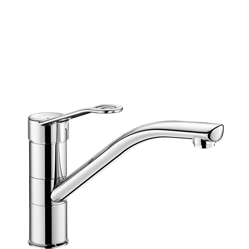 Delabie-Mitigeur d évier 2500 sur table monotrou à bec orientable limité à 120 Réf 2510