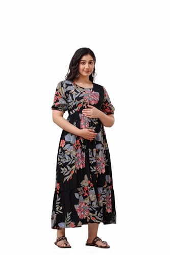 Image of New Elite Rayon Anarkali Maternity Feeding Kurti with Both Side Zipper