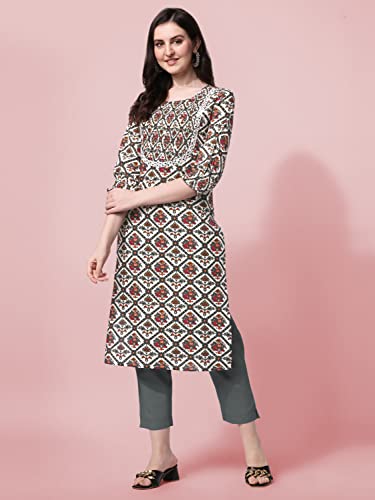 Image of MIRCHI FASHION Women's Straight Fit Paisley Printed And Embellished Kurta Set with Dupatta and Trouser