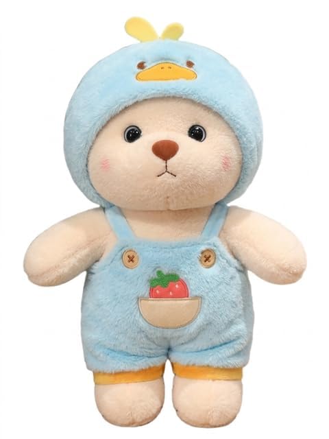 Image of RVA Soft Toy Cute Duck Hoodie Teddy Bear Soft Stuffed Animal Doll 30 CM for Kids, Babies & Toddlers | Huggable Cuddly Plush Gift for Boys & Girls (Sky Blue)