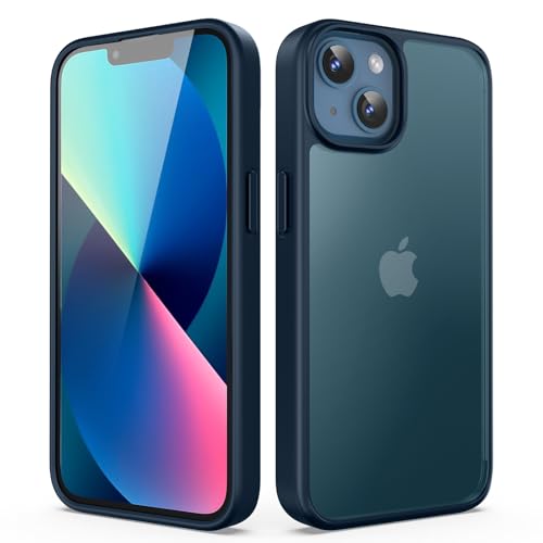 TIIXXA Matte Case for iPhone 13 6.1-Inch, Shockproof Drop Protection, Frosted Translucent Back Phone Cover, Anti-Fingerprint (Blue) TIIXXA Matte Case for iPhone 13 6.1-Inch, Shockproof Drop Protection, Frosted Translucent Back Phone Cover, Anti-Fingerprint (Blue)