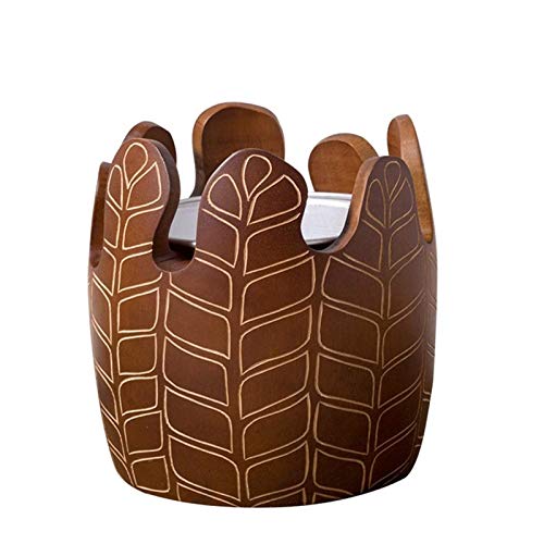 Acquire Vintage Ice Bucket, Wine Champagne Bucket Solid Wood Double Walled Beverage Barware Ice Wine Container-Brown #TOP2