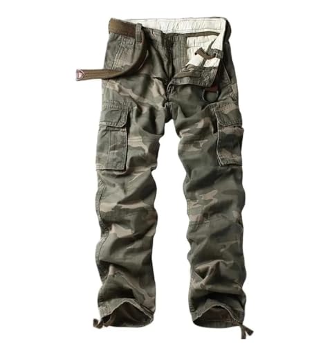 Generic Men Fashion Cargo Pants Pocket Joggers Straight Loose Baggy Pants Hiking Lightweight Work Trousers2