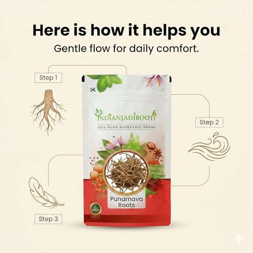 Image of IndianJadiBooti Punarnava Boerhavia Diffusa | Supports Kidney Health & Water Balance | Punarnava Churna For Urinary Wellness & Swelling Relief | With Boerhavia Diffusa Root, 250 Grams Pack