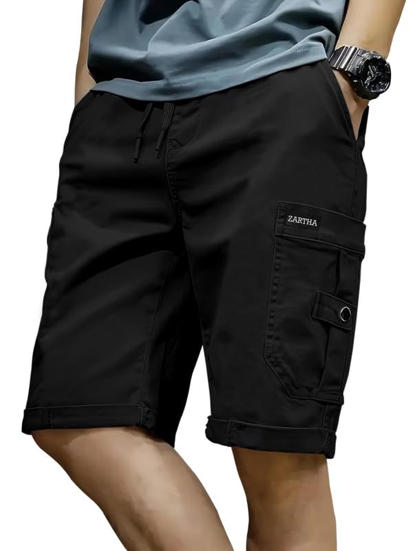 Combo of 100% Pure Cotton Cargo Shorts for Men || Soft Breathable Fabric || Multi-Pocket Utility Design || Adjustable Drawstring Waist || Comfortable Regular Fit Casual Shorts (Pack of 2)-image-38