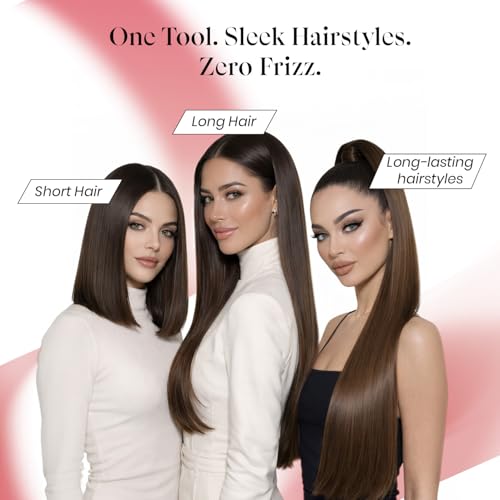 Image of Urban Yog MakeMeeBold Air Straightening Dryer for Women | Hair Straightener for Woman | Hot Air Brush for Hair | 1200W Ceramic Coated Bristles | Dries, Straightens & Detangles Hair | 3 Airflow Modes