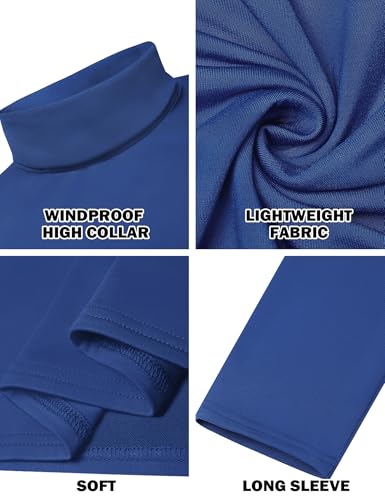 Image of Men's Turtleneck Casual Basic High Neck Long Sleeve T Shirts Half Neck Lightweight Pullover Sweater