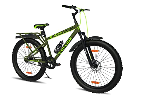 Image of GANG Collide Front Suspension Dual Disc Brake with IBC Single Speed 26T (Frame Size : 16.5 Inches) Mountain Cycle (Military Green)