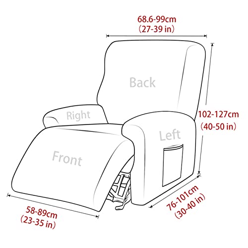 Funda sillón reclinable individual elástica OBASDFD protector blanco 3