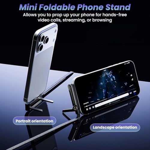 Image of Verilux PD 240W Type C Cable Fast Charging with Stand, 6.6Ft Nylon C Type Charger Cable with 480MBPS Data Transfer, C Type Cable Right Angle for iPhone 17 /17 Pro /17 Por Max /16 /15, Galaxy S25 /S24