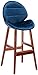 Drewniany stołek barowy, wysoki tylny kabel krzesło flaneli krzesło, nowoczesna prostota domowe śniadanie wysokie stołek 3 kolory, 2 rozmiary (kolor: niebieski, rozmiar: 72 cm)