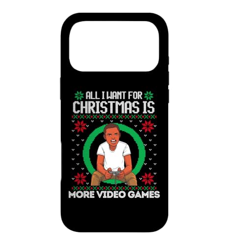 All I Want For Christmas Is More �r�f�I�Q�[�� �j�̎q ���̎q �Q�[�}�[ �X�}�z�P�[�X iPhone 17 Pro Max �p