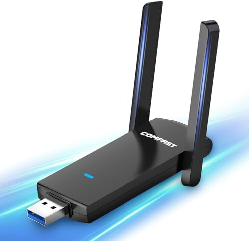 COMFAST AC1300Mbps Adaptador WiFi USB Doble Banda 5G y 2.4GHz Rec...