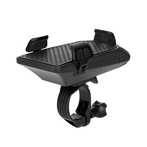 Universal Motorrad Fahrrad Handyhalterung mit Powerbank Wiederaufladbare Wasserdichter Anti-Shake Handy Halterung Fahrradhalterung Ständer (Schwarz)
