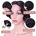 Kalyss 12” Short Finger Wave Synthetic Hair Wig for Women Full Head Short Bob Curly 1920s-1950s Vintage Cosplay Costume Hairpiece (Black #2)