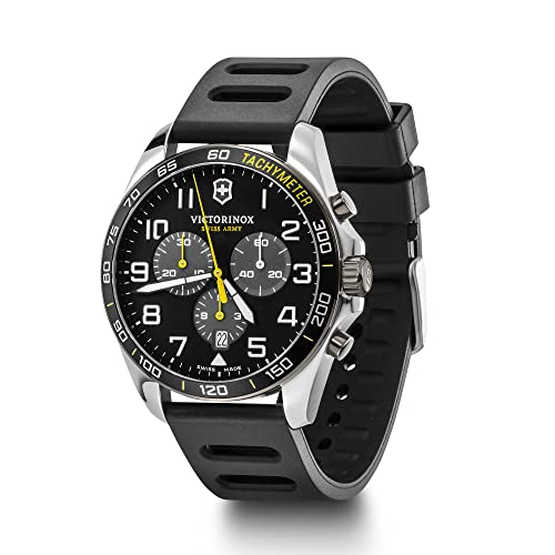 Victorinox Fieldforce Sport Chrono Watch With Black Dial And Black Rubber Strap #TOP1