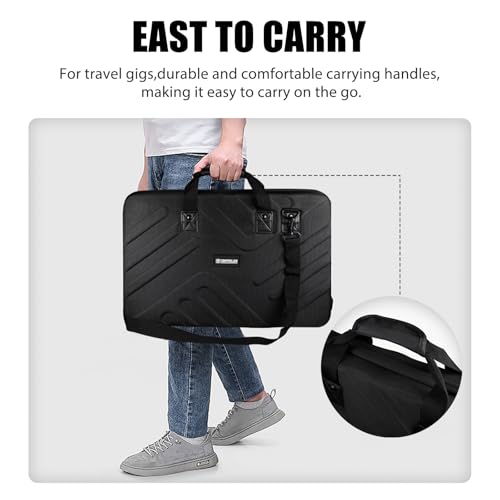 Image of DJ Case - 20.8 inchx14.5 inchx3.5 inch - Fits Pioneer DJ Controller DDJ-FLX4 /DDJ-400 /DDJ-SB2 /DDJ-200 /DDJ-SB3 /DDJ-RB - Hard Shell Traveling Case - EVA Protection - For DJ Equipment