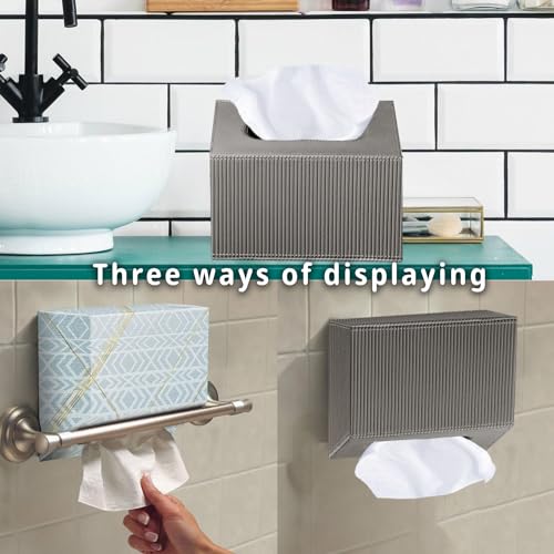 Hand Towels Box Cover Holder,PU Leather Hand Towel Case Compatible with Kleenex Disposable Paper Hand Towels - Image 5