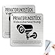 Goodvia Schild Videoüberwachung Privatgrundstück Selbstklebend 12x12cm Klein Aluminium dsgvo Sicherheitsbereich Grundstück Videoüberwacht Metallschild für Innen und Außen