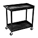 Casafoyer High Capacity 2 Tub Shelves Cart in Black | (2 Units)