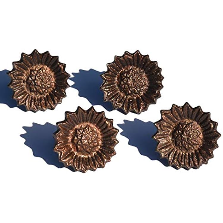 VIBHSA Napkin Rings Set of 4 for Dining Table Decor (Antique Finish)