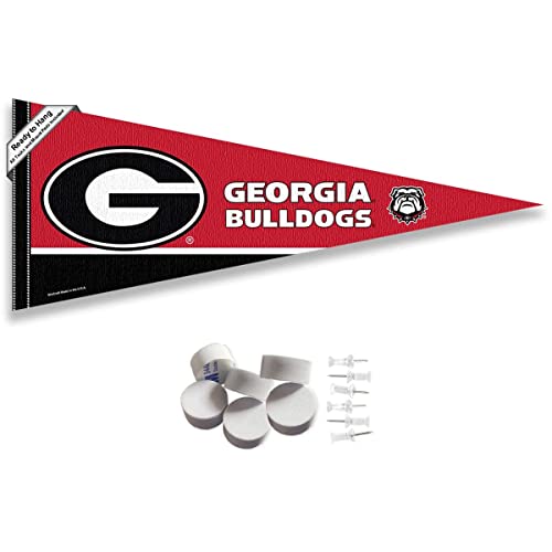 Georgia Bulldogs Pennant Flag and Wall Tack Mount Pads