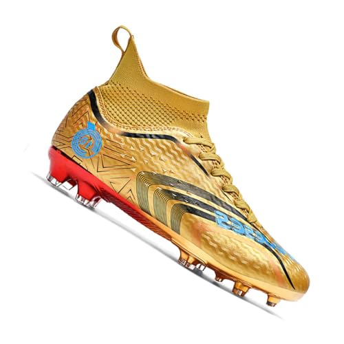 Youth Boys Girls Soccer Cleats with Gold-Plated Sole